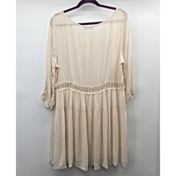 Filly Flair Dress Womens L New Ivory Partially Lined - Picture 2 of 11